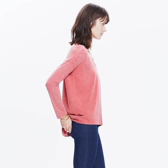 Madewell Crinkle-Wash Scoop Tee - Picture 2 of 5